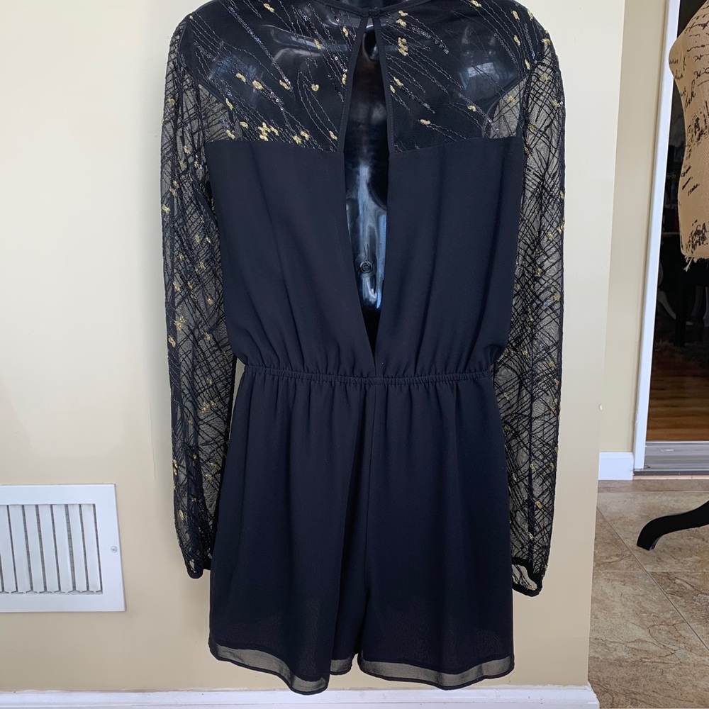 Bcbgeneration Black/Gold Romper - image 8